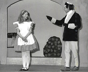 Margaret Tweedy as Alice and Ian R. Wallace as the Blue Caterpillar Select this image to see a larger version. 