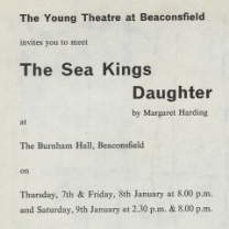 by Margaret Harding. Performed by the Young Theatre in 1971.
