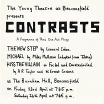 . Performed by the Young Theatre in 1971.