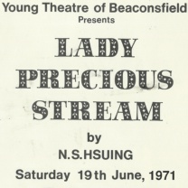 by N.S. Hsuing. Performed by the Young Theatre in 1971.