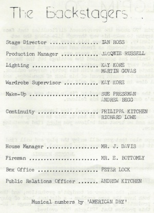 crew list scanned from programme
