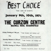 <small>TWO DAYS OF EVENTS</small>. Performed by the Young Theatre in 1976.