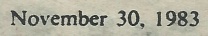 November 30, 1983