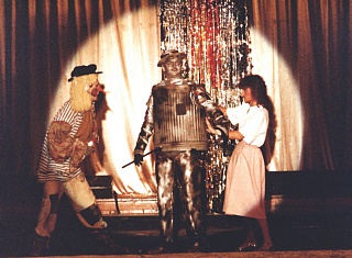 Scarecrow (Mike Wicherek), Tin Man (Mark Oldknow) and Dorothy (Lisa Gater) Select this image to see a larger version. 