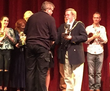 Mark collects festival winner's Kenton Drama Award