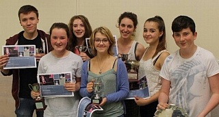 2014/5 Award Winners:
(L to R) Ben Krebs, Lizzie Baldwin, Rachel Ing, Lotty Clare, Katie Vowles, Allie Baldwin and Matt Shagra Select this image to see a larger version. 