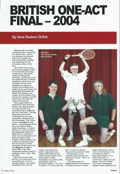 Amateur Stage - August 2004 - British Report